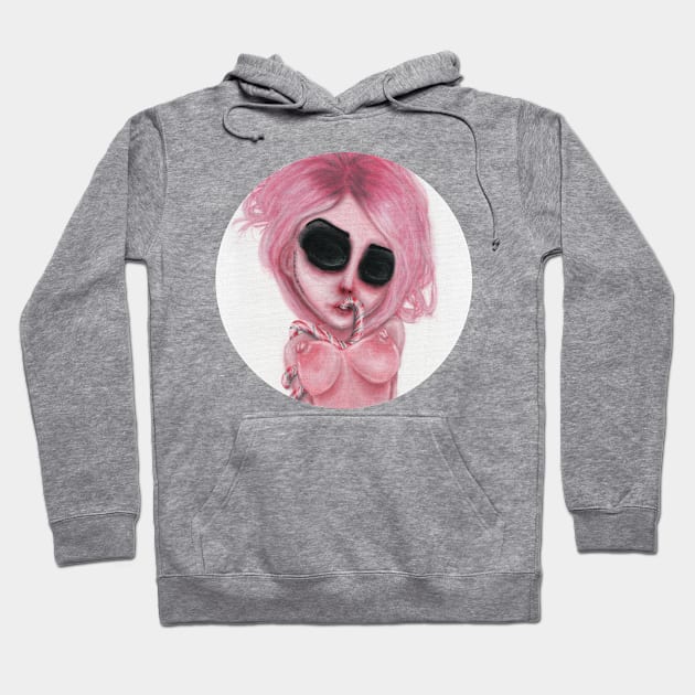 Pink Swirled Pain Hoodie by roublerust